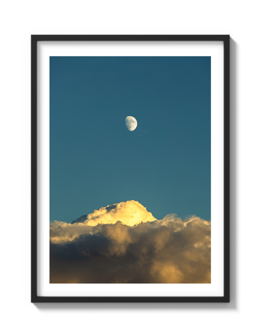 MOON AND SUNSET