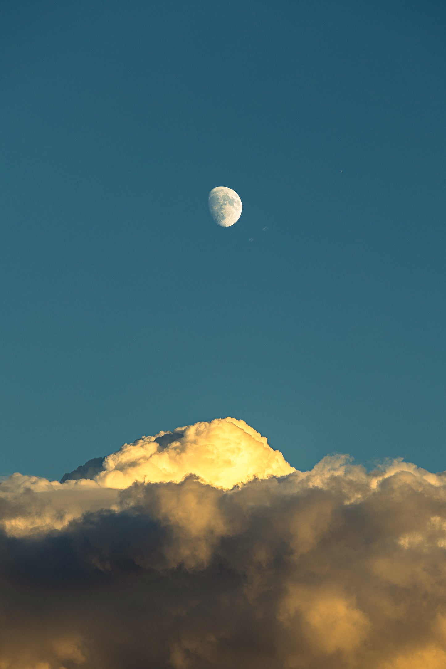 MOON AND SUNSET